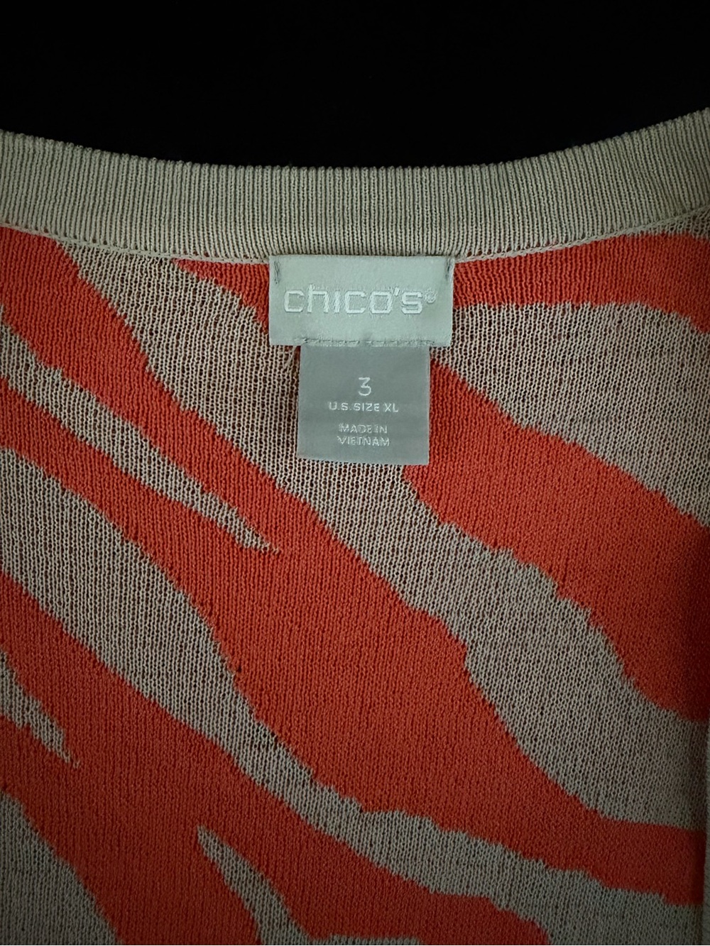 Chico’s Zebra Long Cardigan - Picture 3 of 3